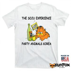 Garfield The Soju Experience Party Animals Korea Shirt T shirt white t shirt