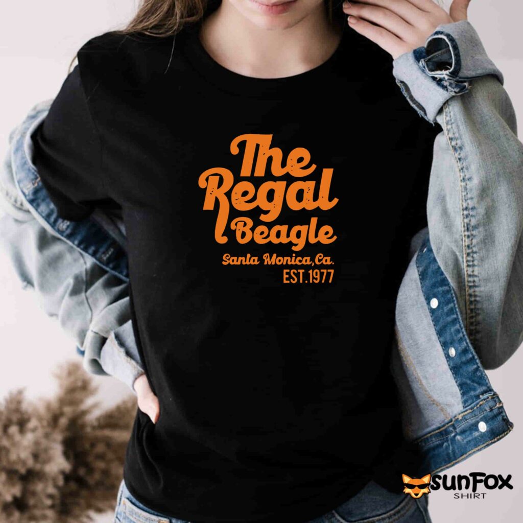 The Regal Beagle Santa Monica shirt Women T Shirt black t shirt
