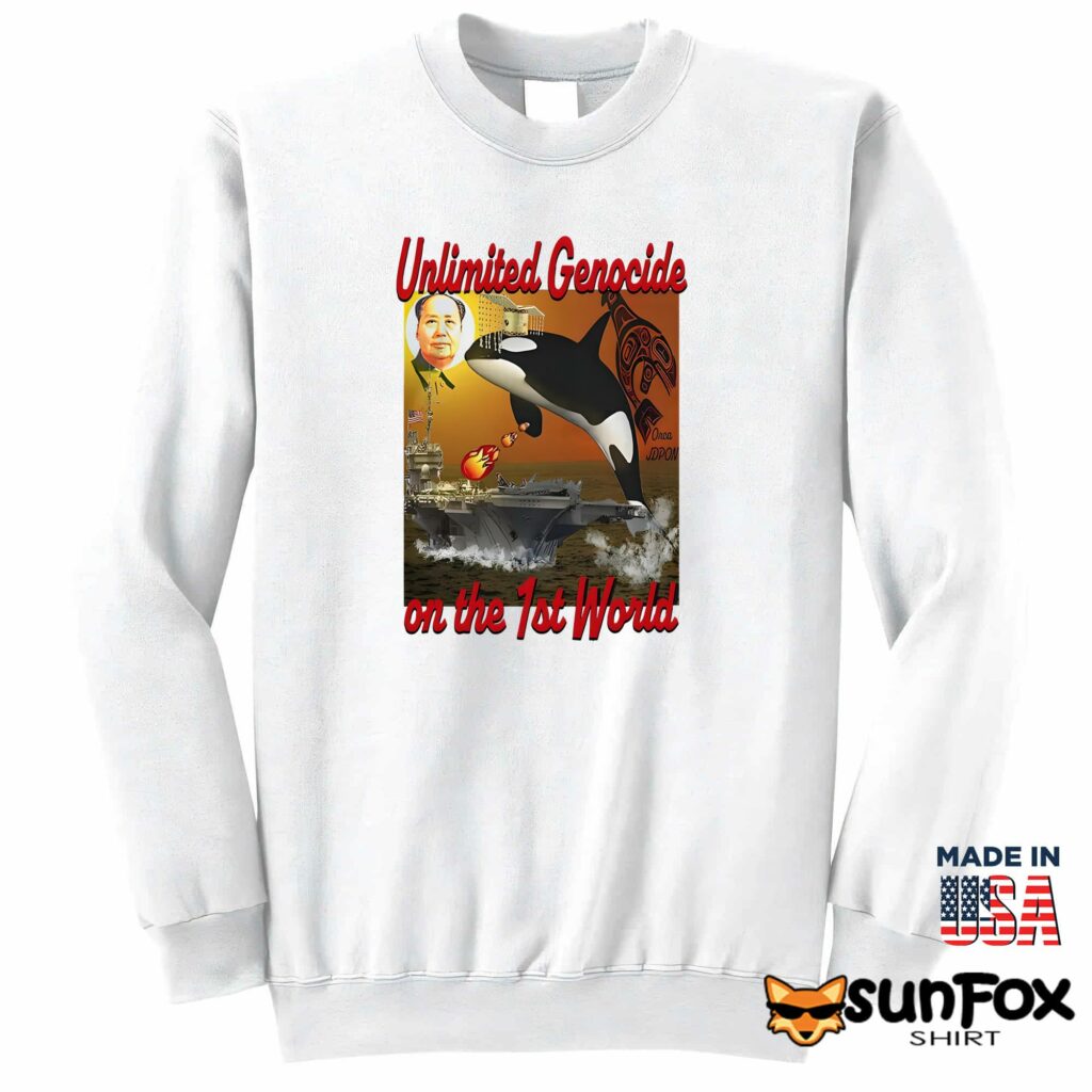 Unlimited Genocide On The 1St World shirt Sweatshirt Z65 white sweatshirt