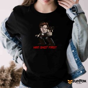 Han shot first shirt Women T Shirt black t shirt