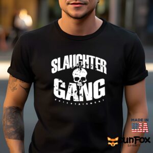 Slaughter Gang Entertainment Distressed shirt Men t shirt men black t shirt