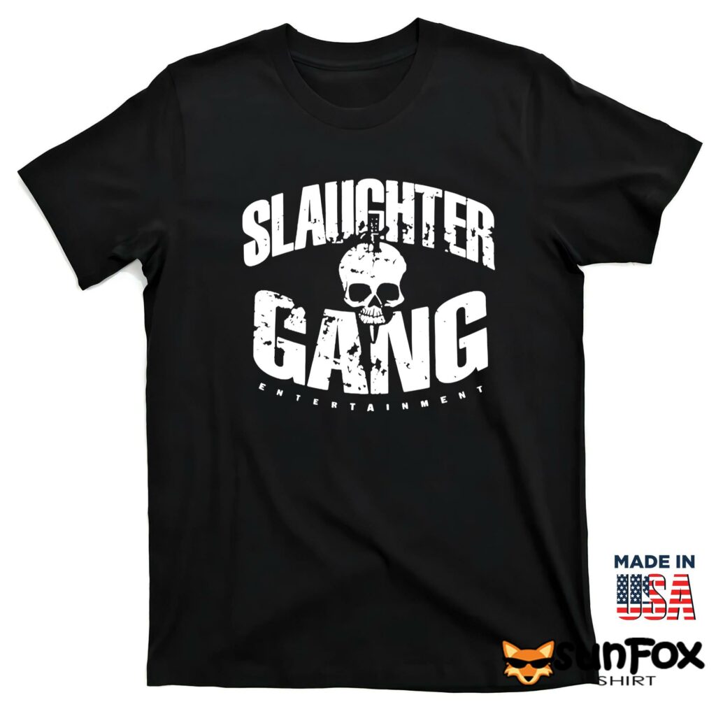 Slaughter Gang Entertainment Distressed shirt T shirt black t shirt