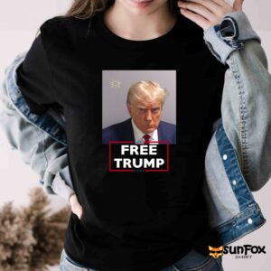 Free Trump Mugshot Shirt Women T Shirt black t shirt