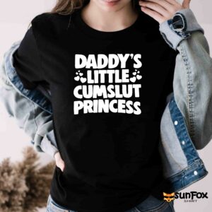 Daddys little cumslut princess shirt Women T Shirt black t shirt