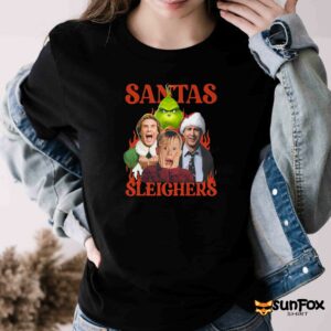 Santas Sleighers Shirt Women T Shirt black t shirt