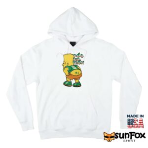 Bart Simpson Pog mo thon shirt Hoodie Z66 white hoodie