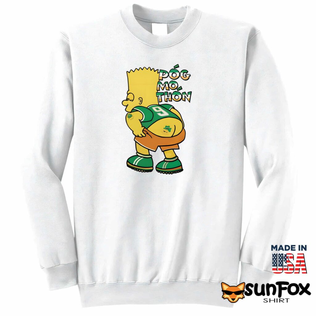 Bart Simpson Pog mo thon shirt Sweatshirt Z65 white sweatshirt