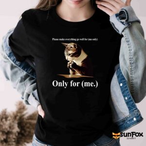 Cat Please make everything go well for me only shirt Women T Shirt black t shirt
