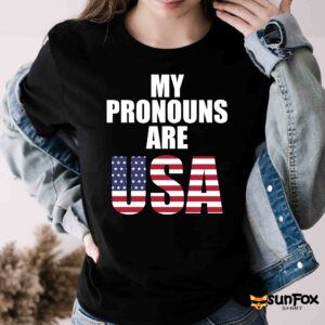 My pronouns are USA shirt Women T Shirt black t shirt
