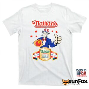 Nathans hot dog joey chestnut shirt T shirt white t shirt