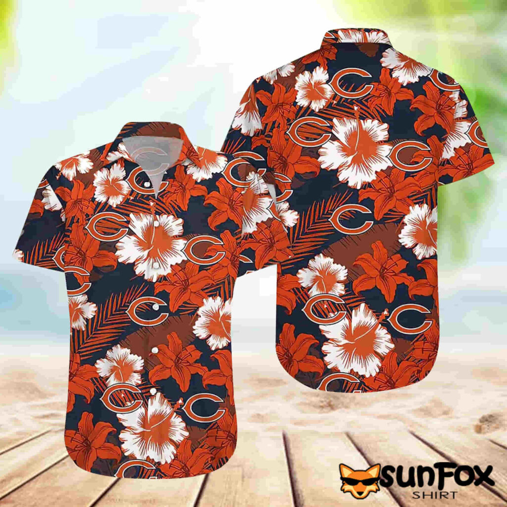 Sunfoxshirt Chicago Bears Summer Flower Hawaiian Shirt