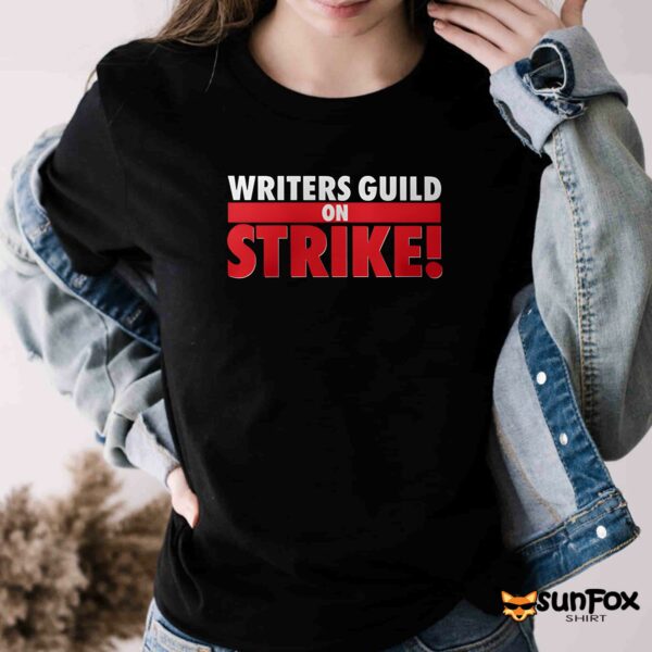 Damien Chazelle Writers Guild On Strike Shirt Women T Shirt black t shirt