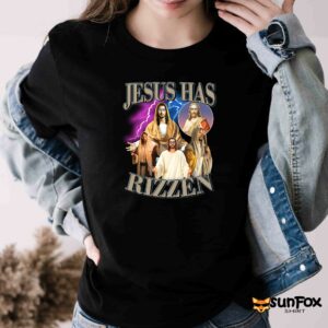 Jesus Has Rizzen shirt Women T Shirt black t shirt