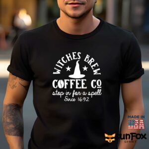 Witches Brew Coffee Company Stop For A Spell 1692 Shirt Men t shirt men black t shirt