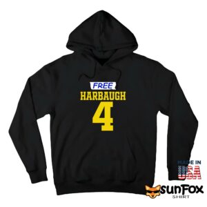 J.J. McCarthy Free Harbaugh 4 shirt Hoodie Z66 black hoodie