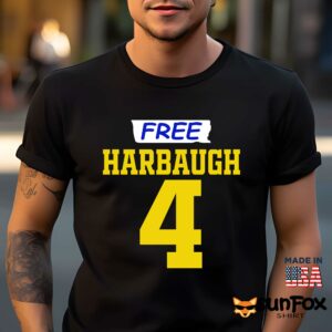 J.J. McCarthy Free Harbaugh 4 shirt Men t shirt men black t shirt
