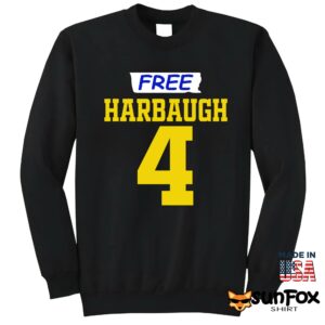 J.J. McCarthy Free Harbaugh 4 shirt Sweatshirt Z65 black sweatshirt