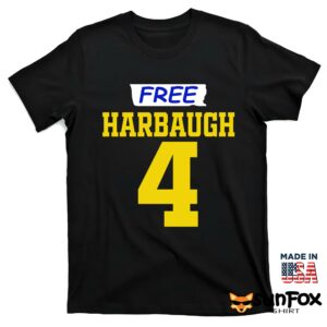 J.J. McCarthy Free Harbaugh 4 shirt T shirt black t shirt