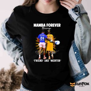 Kobe Bryant Novak Djokovic Mamba Forever Friend And Mentor Blessings Shirt Women T Shirt black t shirt