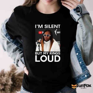 Jackie Young Im Silent But My Rings Loud Shirt Women T Shirt black t shirt